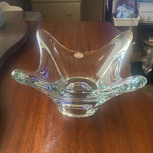 Vintage hand crafted U. S. S. R. crystal pre-1991. Heavy with ground bottom